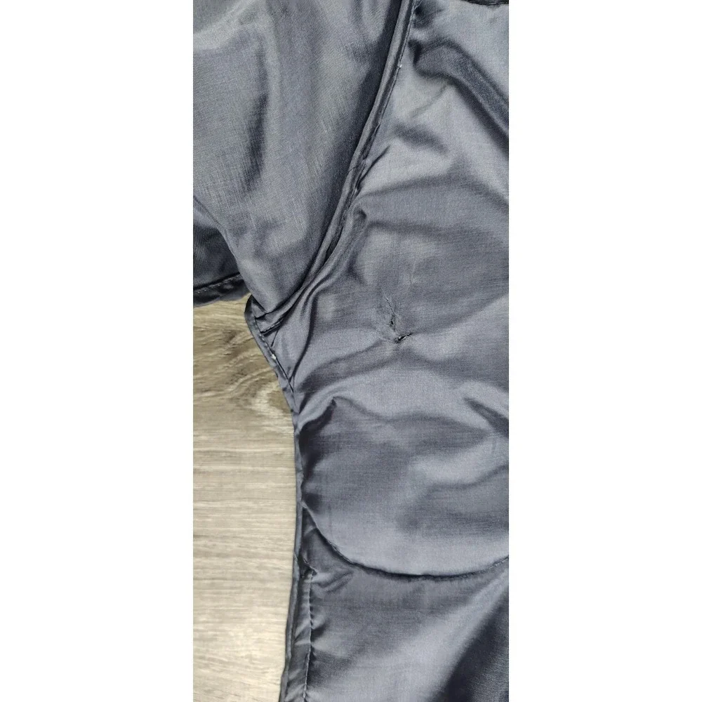 Vtg Forecaster Of Boston L Reversible Blue Silver Scalloped Hem Hippie Coat Long